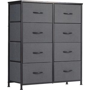 Commode à tiroirs en tissu - buffet - armoire polyvalente - armoire à tiroirs (avec tiroirs à structure métallique en tissu) - pour chambre à coucher