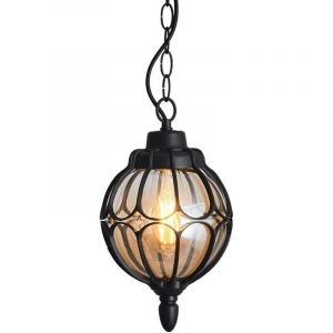Lanterne Suspension Ext&eacute;rieure, Imperm&eacute;able Plafonnier Suspendu avec Globe en Verre, Postmoderne Lamping Pour Restaurant, Bar, Cuisine, Porche,