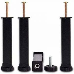 Pied De Lit, Pieds Pour Sommier &Agrave; Lattes Universel Hauteur: 35cm(+2cm) Reglable, 15-35cm En 3x3cm Pour Les Cadres Avec Boulon M8&times;60mm（4Pcs） TRIMEC