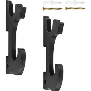 Lntyq - Lot de 2 Support Katana Mural Porte Katana 2 Niveaux Support Sabre Crochets Support d'épée en Bois pour Rapier Laser Saber Samurai Sword