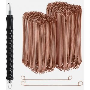 Torsadeuse + fil de fer recuit 1,0 x 100mm (500 pcs.) - Set de qualit&eacute; torsadeuse fil de fer & fil de ligature - Fermeture de fil de fer Fil de fer &agrave;
