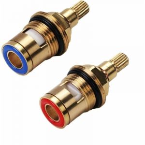 Aimoonsa - Tete a Disques Ceramique, Cartouche ThermostatiquePaire de cartouches cramique universelles de rechange pour robinet, 1/2' Quart de tour