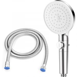 Sunxury - Filtre Pommeau de Douche avec Tuyau de 1.5m, 5 Modes Haute Pression Douchettes &agrave; Main avec Deau Stop bouton, Anti Calcaire Pomme de Douche,