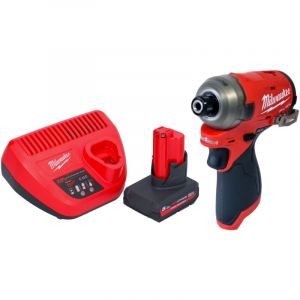 M12 FQID-501 Clé à choc sans fil 12 v 50 Nm 1/4' Brushless + 1x batterie 5,0 Ah + chargeur - Milwaukee