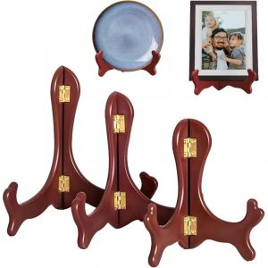 Support Assiette Decorative,3 Support Assiette,Support De Chevalet chevalet livre Support Cadre Photo Pr&eacute;sentoir Bois Pour Mariages, &Eacute;v&eacute;nements,