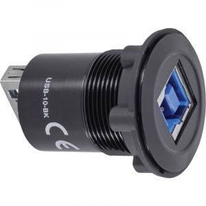 Adaptateur usb 3.0 usb femelle type b vers usb femelle type a Tru Components USB-10-BK 1243953 1 pc(s)