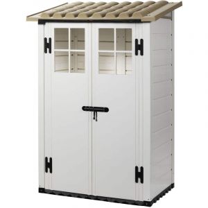 Abri de Jardin en Résine Gardiun Tuscany Evo 100 1,32 m² 95x139x201 cm 2 Portes