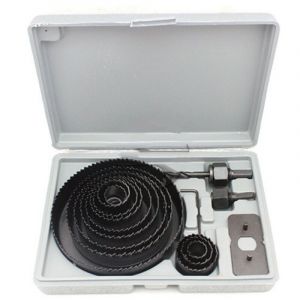 16 Pi&egrave;ces Coffret Scie Cloche, 19 mm &agrave; 127mm Scie-cloches, Acier au Carbone Scie Cloche pour Bois, Placo, avec 2 Raccords Hexagonaux