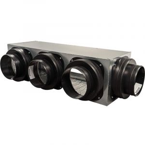 Pl&eacute;num de soufflage pr&eacute;d&eacute;coup&eacute;s pour gainables compatible Mitsubishi Electric 6 piquages