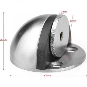 Butoir de porte magn&eacute;tique en acier inoxydable, butoir de porte adh&eacute;sif avec vis de montage et colles 3 m pour prot&eacute;ger la porte et le mur