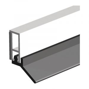 FP - Rail d'&eacute;tanch&eacute;it&eacute; pts-ul-zk longueur 2100 mm largeur 6 mm autocollant en plastique blanc large l&egrave;vre en pvc souple ellen