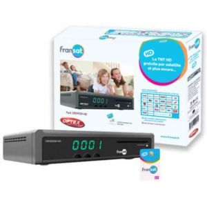OPTEX D&eacute;codeur TV Satellite HD enregistreur USB + Carte Fransat PC7 (Satellite Eutelsat)