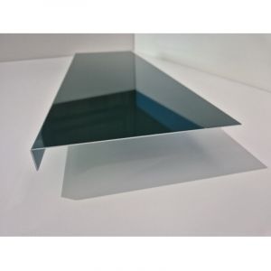 Alucouleur - Bande de Rive Aluminium Vert Mousse ral 6005 (1 pli, retour 20 mm, ep 1.5mm) Hauteur : 60 mm