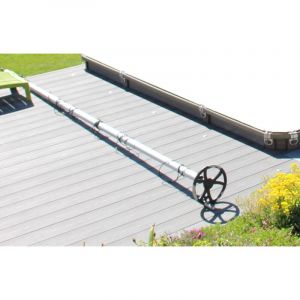 Poolco - Enrouleur pour bâche Piscine hors sol et Spa - Enrouleur + Volant + Oeillets + Cabiclics