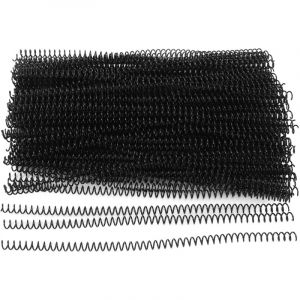 Basetbl - Lot de 100 bobines de reliure spirale 48 boucles 4:1 pas A4 papier reliure plastique 40 feuilles capacité 8 mm de diamètre noir