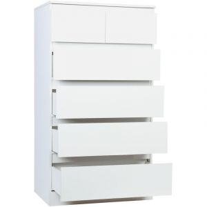 Armoire de rangement, commode &agrave; cinq tiroirs, meuble &agrave; tiroirs de chambre, 6 tiroirs, armoire de sol grande capacit&eacute;, 60&times;41&times;109 cm.