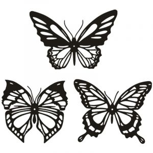 Feiyue - tinksky Décoration murale en métal Sculpture Papillons Suspendus Extérieur Jardin Figurine Statue Animal Insecte Fer Silhouette Décalque