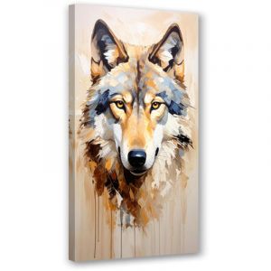 Tableau d&eacute;co Loup Animaux Nature 50x100