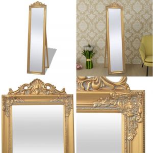 Vidaxl - Miroir sur pied Style baroque 160x40 cm Dor&eacute; - Miroir Sur Pied - Miroir Baroque - D&eacute;coration Murale - Miroir Dor&eacute; - Miroir Vintage - Home &