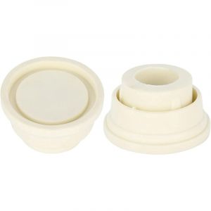 Sollbry - Tampon D'échelle De Piscine 2 Pièces Embouts D'échelle pour Piscine Creusée Ensemble De Pare-Chocs en Caoutchouc Blanc pour Échelles De