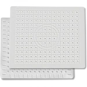 Lot de 2 tapis d'&eacute;vier blancs, 31 x 26 cm, tapis de s&eacute;chage de vaisselle, tapis de protection pour le fond de l'&eacute;vier, tapis d'&eacute;vier &agrave; drainage rapide