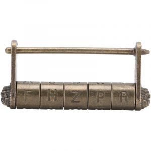 Cadenas &agrave; code antique verrou de mot de passe de style chinois vintage pour bo&icirc;tes en bois antiques, bo&icirc;tes &agrave; bijoux