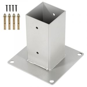 Pied de poteau carré Pied à fixer pour poteau pour poteaux en bois carré 4 pièces 8080mm - Einfeben