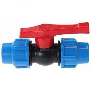 Vanne &agrave; boisseau sph&eacute;rique en plastique PEHD pour tuyau de compression 32 mm