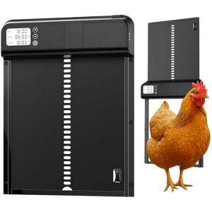 Porte Poulailler Automatique à Pile – Programmation Ouverture/Fermeture – Trappe Automatique Portier Poulailler Robuste Installation Simple
