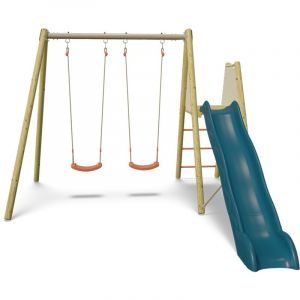 Balan&ccedil;oire avec toboggan - Techwood Harmonie billy - Al&eacute;o by Trigano