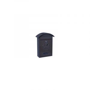 Sicuro - Boîte aux lettres avec toit et clé cylindrique pour extérieur noir - cm.21x6x31h. - couleur noire