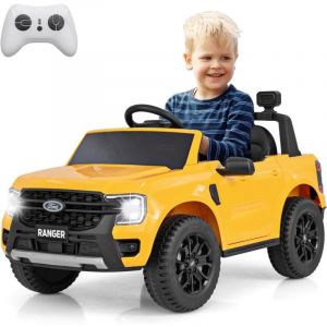 Goplus - 12V Voiture Electrique Enfants Ford Ranger, 4x4 Electrique Enfants avec Télécommande Effets Sonores Lumineux&USB&Klaxon, 2 Modes de