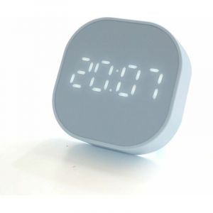 Ayyqh - Affichage de la temp&eacute;rature de l'horloge murale de douche avec minuterie &agrave; &eacute;cran tactile pour cuisine et salle de bain &agrave; ventouse bleu