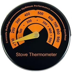 Thermom&egrave;tre de Po&ecirc;le Magn&eacute;tique Thermom&egrave;tre pour Po&ecirc;le &agrave; Bois Jauge de Thermom&egrave;tre pour Tuyau de Po&ecirc;le &agrave; Feu pour Tuyau de Chemin&eacute;e en Bois