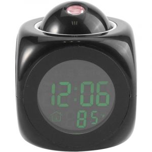 Eosnow Projection murale LCD num&eacute;rique multifonction Voix parlant Affichage de la temp&eacute;rature R&eacute;veil LED