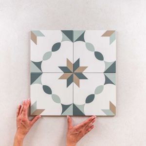 Nanda Tiles - Carrelage Imitation Carreaux de Ciment metropolis 20x20cm (0,52m2) Adison - Les Carreaux de Jean