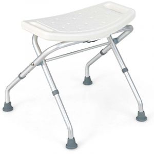Northix - Tabouret de douche reglable en hauteur avec pieds en caoutchouc antiderapants capacite de charge 150 kg banc de douche blanc