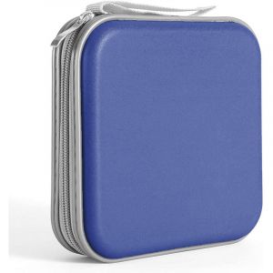 Yzmrbdqc - Botier cd 40 capacit&eacute;s, botier dvd en plastique dur, porte-botier cd avec fermeture &eacute;clair, grand sac de rangement pour disque de