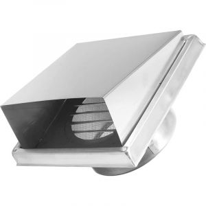 SNQ - Sortie d'air Carrée Mobile 125mm Couvercle de Ventilation D'extracteur de Sortie de Hotte Murale Extérieure en Acier Inoxydable avec Persiennes