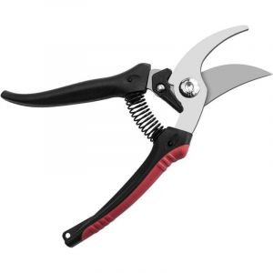 ZEM S&eacute;cateur Professionnel en Alliage d'acier Carbone Qualit&eacute; sup&eacute;rieure Lame aiguis&eacute;e Bypass Shears-jo0001, Noir et Rouge