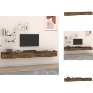 Armoires murales 2pcs Chêne fumé 102x30x20 cm Bois d'ingénierie - Etagere Murale - Bibliothèque Murale - Rangement Mural - Meubles Tv - Meuble
