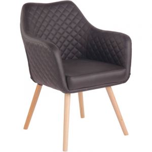 Fauteuil de design scandinave dans une chaise d'attente en cuir &eacute;cho remplie de diff&eacute;rentes couleurs Couleur : marron fonc&eacute;
