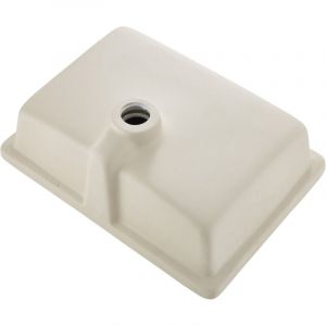 Mophorn Lavabo sous plan pour salle de bain, 470 x 335 mm, vasque rectangulaire en c&eacute;ramique blanche avec trou de trop-plein, &eacute;vier encastr&eacute; moderne