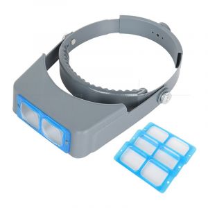 Xinuy - Ahlsen Loupe de bandeau, loupe de bijoux professionnelle à double lentille, loupe binoculaire en verre opitcal avec grossissement de