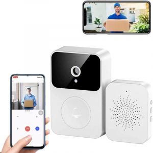 Sonnette Sans Fil Connect&eacute;e Avec Cam&eacute;ra De Surveillance, Wifi Smart Camera, Enregistrement Vid&eacute;o, Sonnette Porte (Type-C), Plusieurs Sonnerie