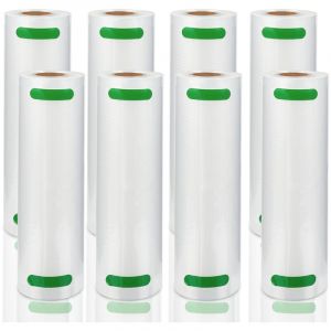 Sacs sous Vide Alimentaire 8 Rouleaux, 20 x 600 cm pour Appareil de Mise sous Vide, R&eacute;frig&eacute;rateur, R&eacute;utilisable rouleaux sous vide