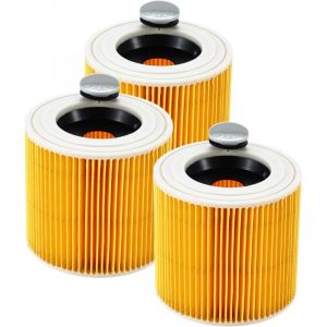 Filtre &agrave; Cartouche, 3x Filtre Aspirateur Pour Karcher, Aspirateur Pour K&auml;rcher WD3 Premium, WD2, Filtre WD3, MV3, MV2 SE4001 SE4002, Filtre De