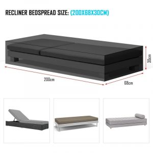Housse Transat 200x68x30cm Housse pour Chaise Longue Exterieur Housse Bain de Soleil Impermeable Housse de Protection pour Transat de Jardin,
