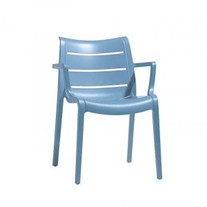 Fauteuil Sunset Scab en technopolymère bleu clair.