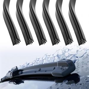 Largeight - 6 pcs Lames d'Essuie Glace de Rechange en Caoutchouc, 800mm Universelles Caoutchouc Essuie Glace, Remplacement Bandes de Balai Essuie